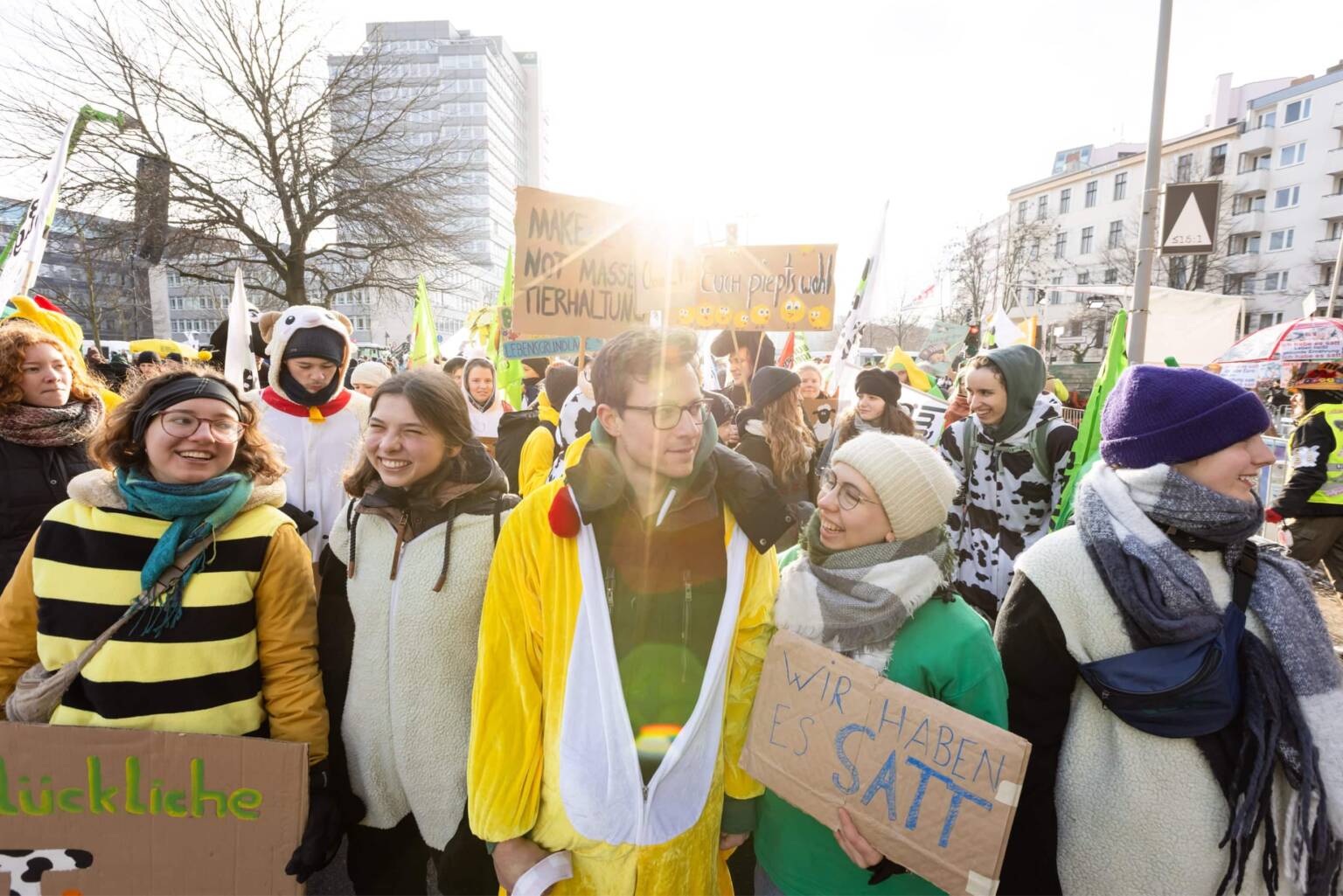 Menschen auf Demo