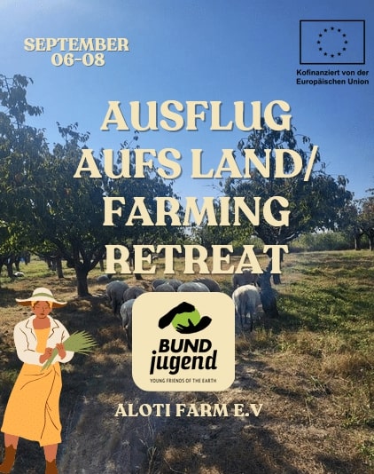 Plakat für Ausflug aufs Land, September 6-8.