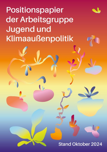 Jugend Klimapolitik Positionspapier 2024 buntes Design